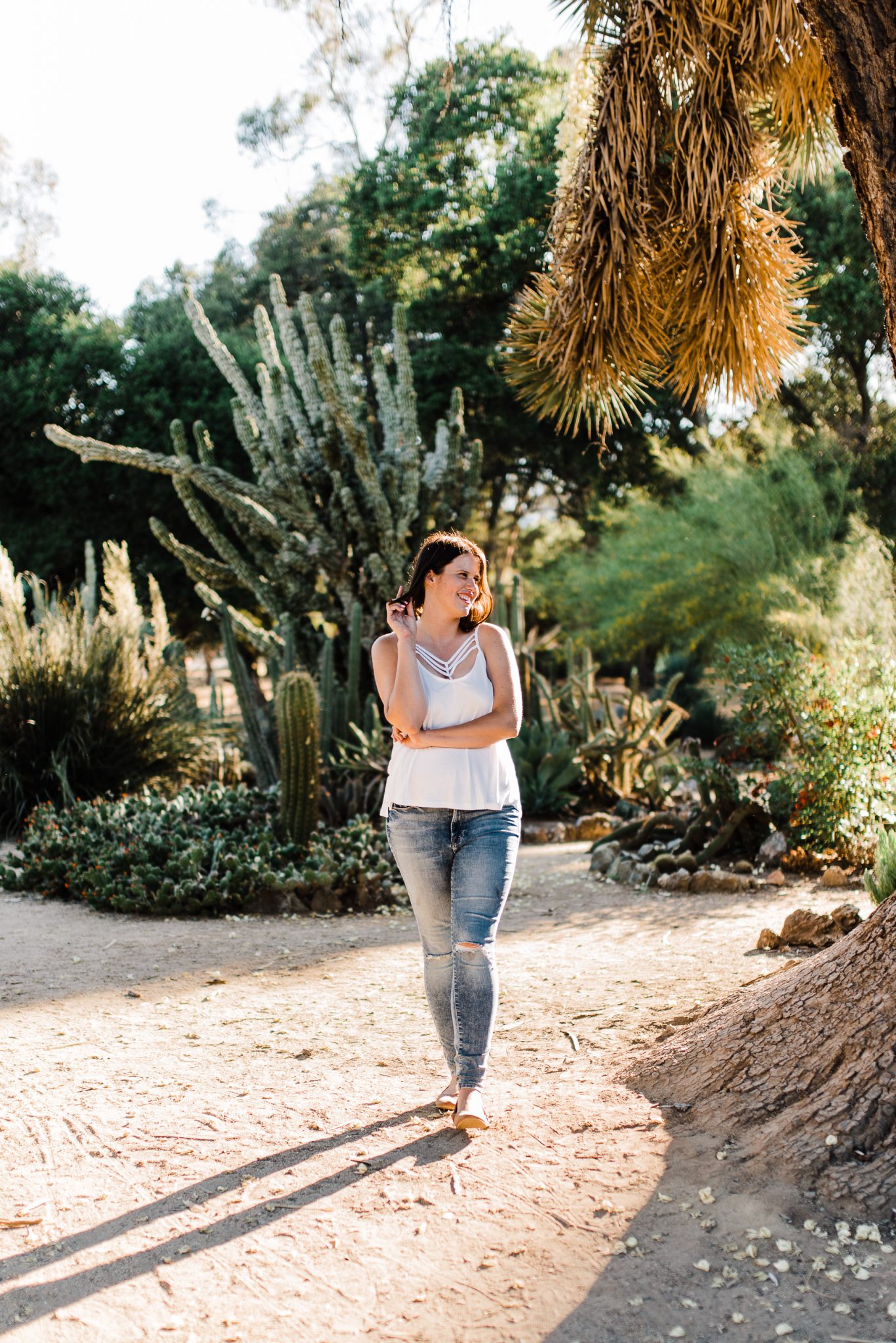 Kirsty at the Arizona Cactus Garden in Stanford, CA