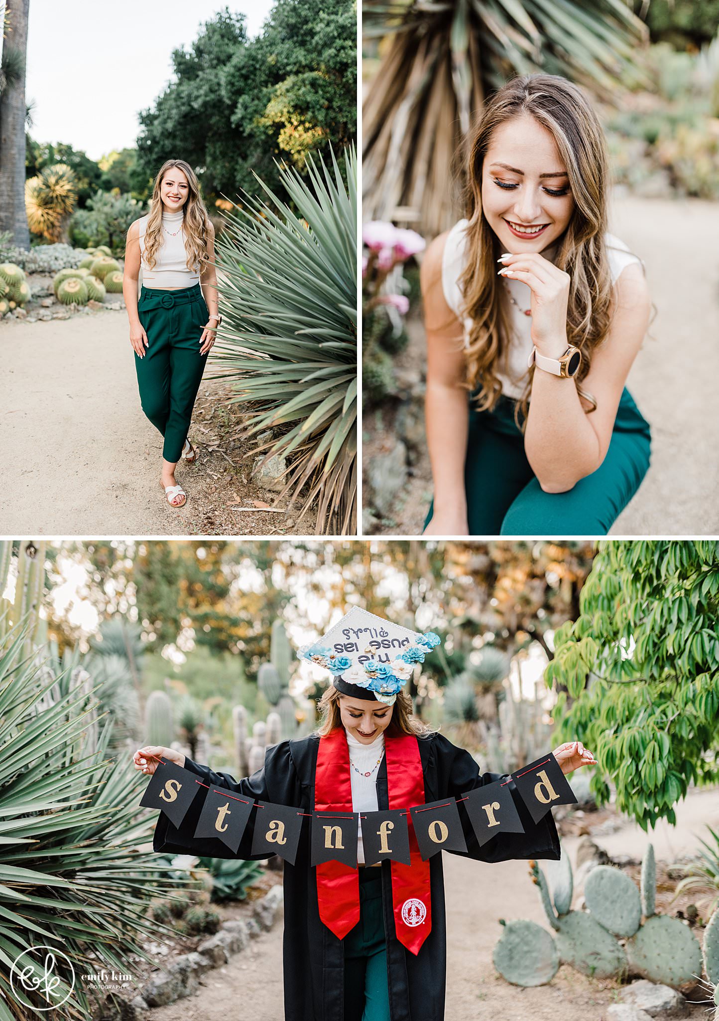 Stanford College Graduation Photos at the Arizona Cactus Garden