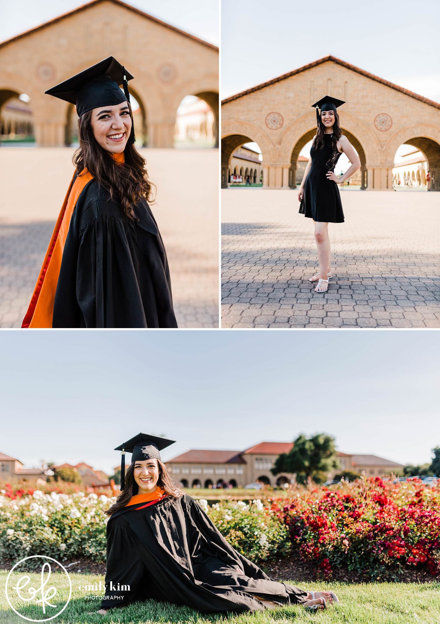 Stanford graduation session with Disney grad cap