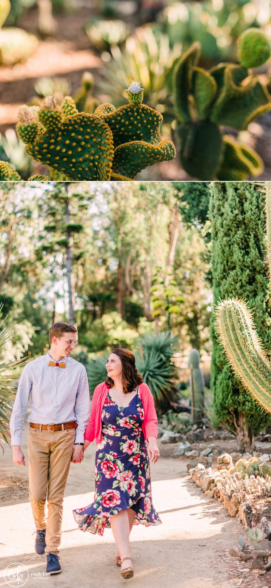 Bay Area Palo Alto Cactus Garden Engagement Photos