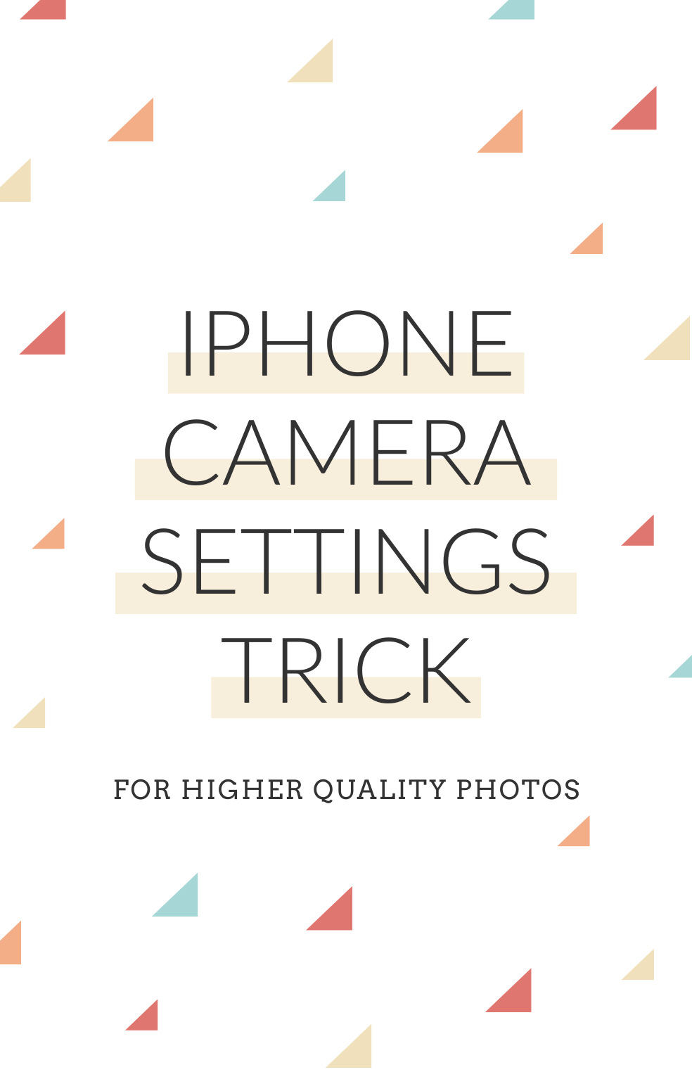 The Most Important Camera Settings for  Content