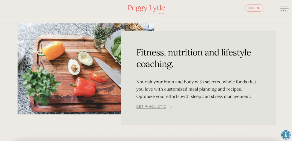 Peggy Lytle - health coach website screenshot