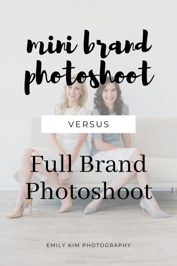 mini brand photoshoot versus full brand photoshoot