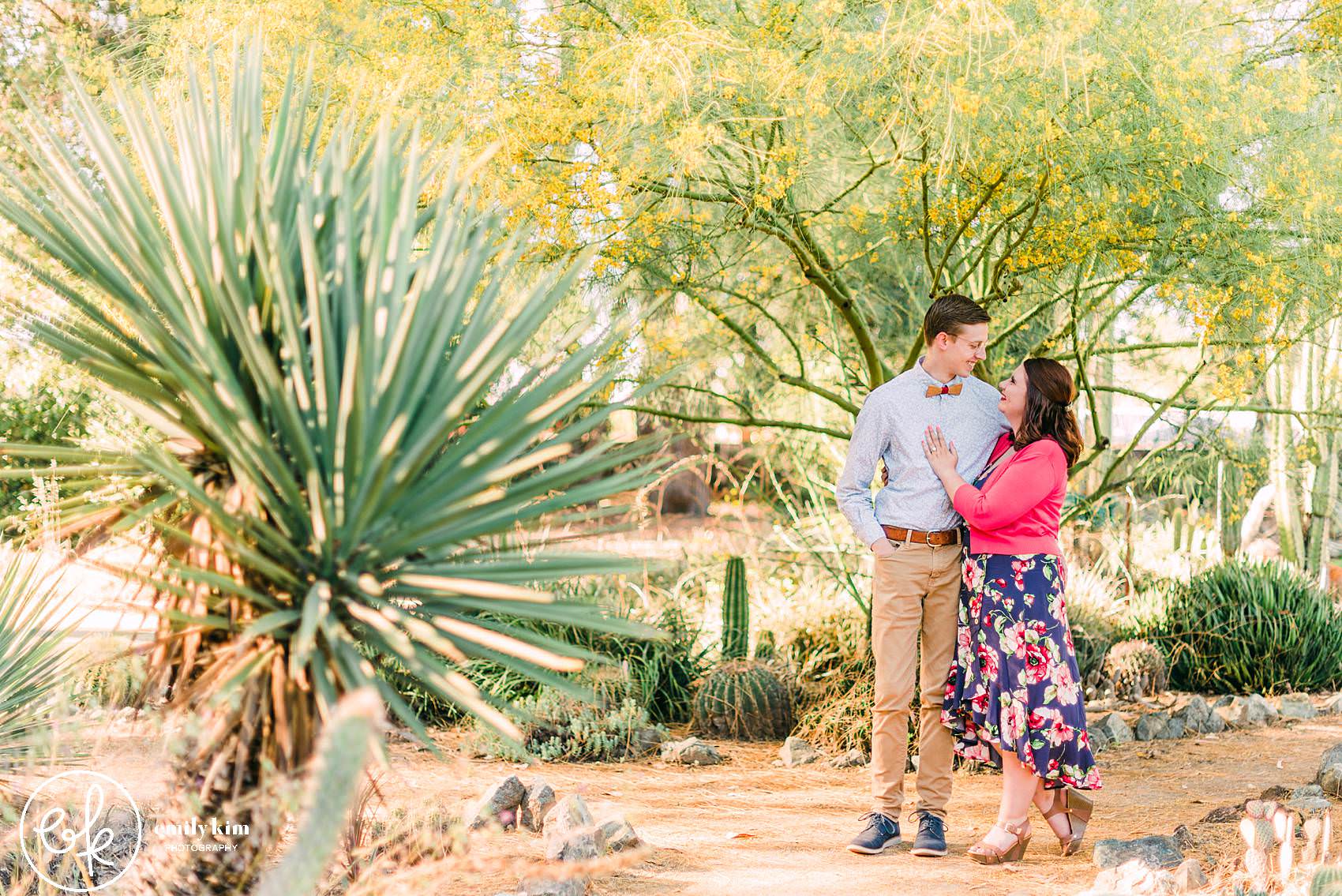 Bay Area Palo Alto Cactus Garden Engagement Photos