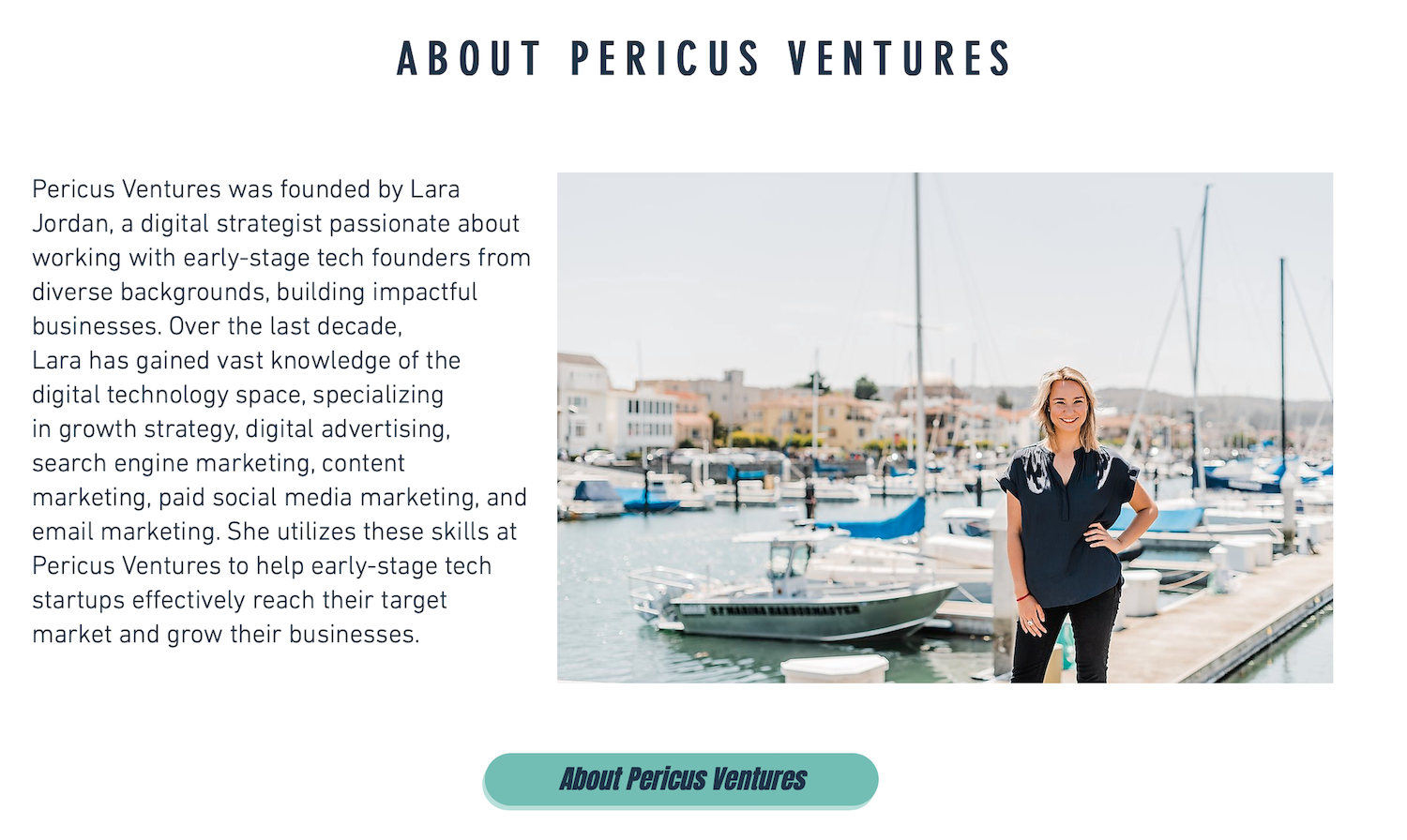 Screenshot of Pericus Ventures.
