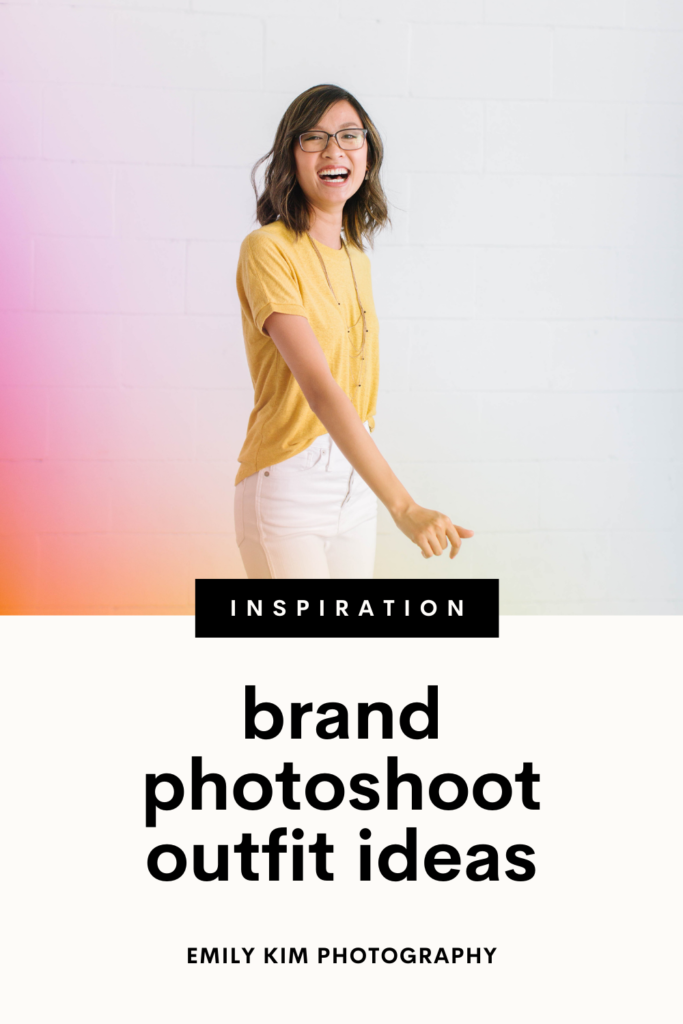 Pinterest graphic - brand photoshoot outfit ideas