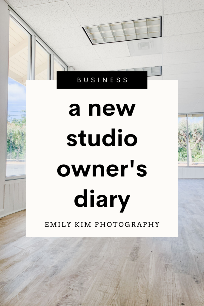 a new studio owner's diary