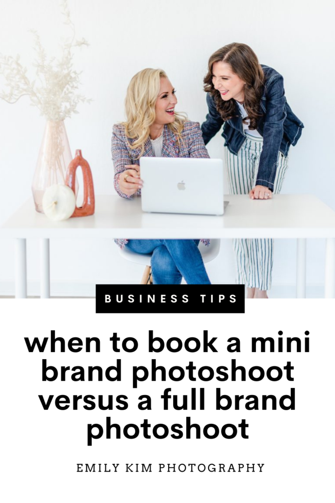when to book a mini brand photoshoot versus a full brand photoshoot