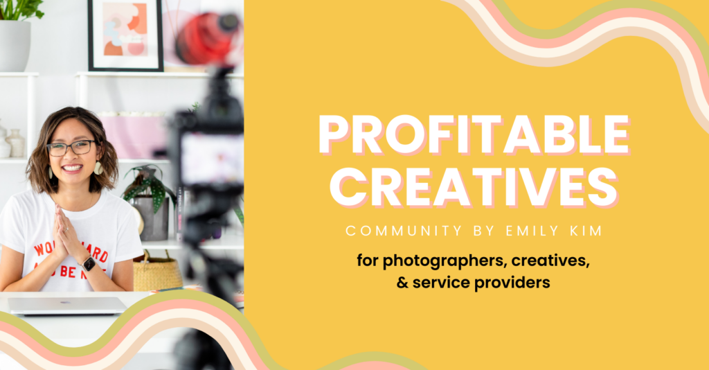 an image of a brand photographer, profitable creatives community by Emily Kim for photographers, creatives, and service providers